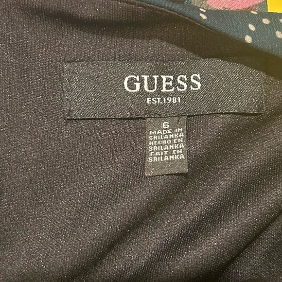 Guess Size 6 Green Black Flower Print Dress NWT - Picture 6 of 10